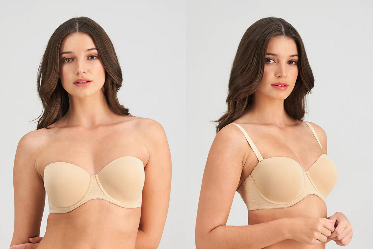 Dark Nude Clear Back Bra With Padding - Select Size – Rockin' A B
