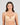 Model wears Bendon Body Lace Wire Free Bra in LATTE. On body front view