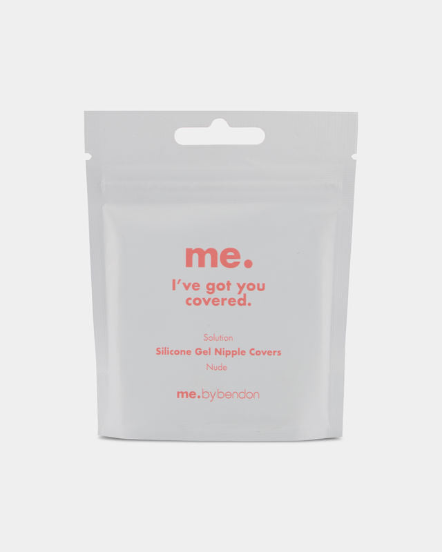 Model wears Silicone Gel Covers Nipple Covers in Nude. On body front view