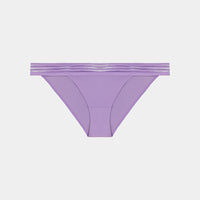 Stripe Elastic & Papertouch Tanga in CHALK VIOLET. Flat lay front view