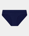 Seamless Soft Bikini in Medieval Blue. Flat lay front view