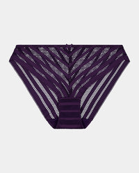 Lola Bikini in PURPLE VELVET. Flat lay front view