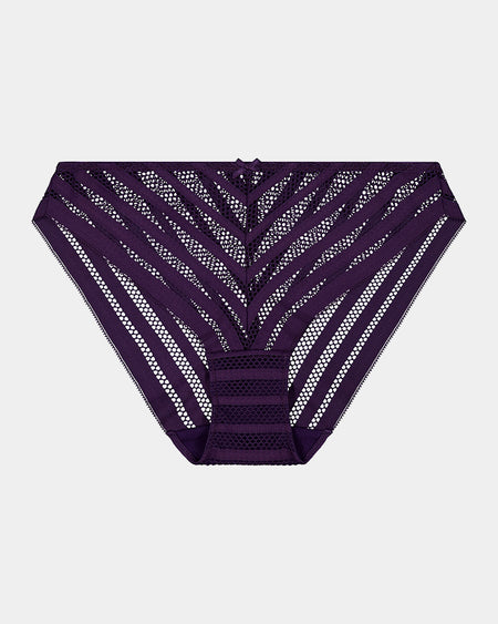 Lola Bikini in PURPLE VELVET. Flat lay front view