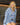 Cosy Flannel Long Sleeve PJ Top in BLUE CHECK. Feature shot