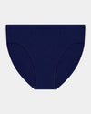 Body Cotton Bikini in Medieval Blue. Flat lay front view
