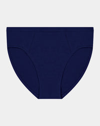 Body Cotton Bikini in Medieval Blue. Flat lay front view