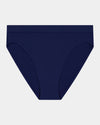 Seamless Soft High Cut Brief in Medieval Blue. Flat lay front view