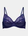 Eternal Underwire Bra in Medieval Blue. Flat lay front view