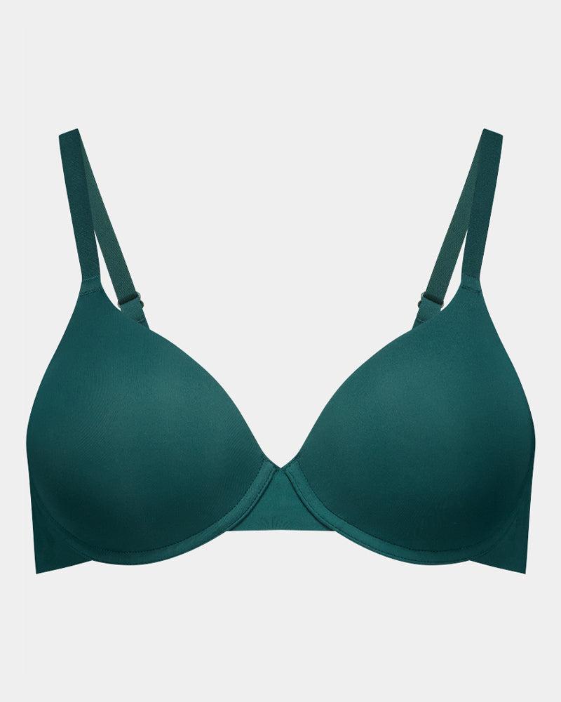 Comfit Collection Contour Bra in RAIN FOREST. Flat lay front view