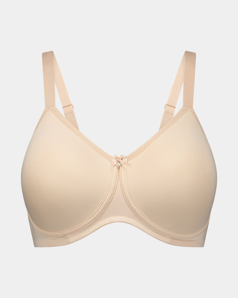 Bendon Restore Mastectomy Bra in LATTE. Flat lay front view