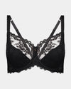 Mesmerise Underwire Bra in BLACK. Flat lay front view