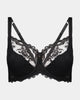 Mesmerise Underwire Bra in BLACK. Flat lay front view