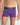 Model wears Everyday Essential Mens Trunk in PURPLE MAGIC. On body front view