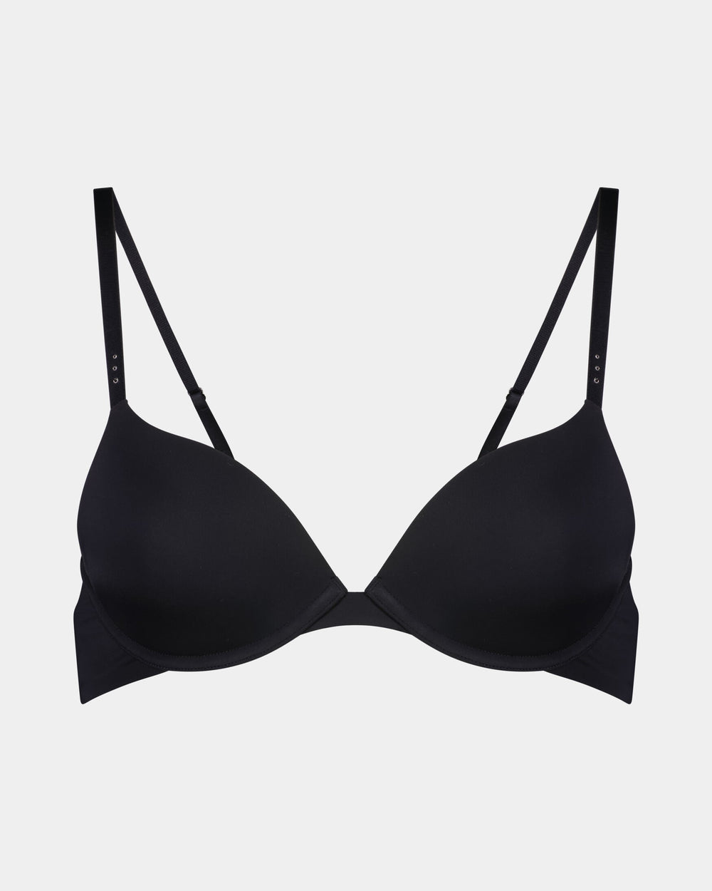 My Fit Smooth Push Up Bra in BLACK. Flat lay front view