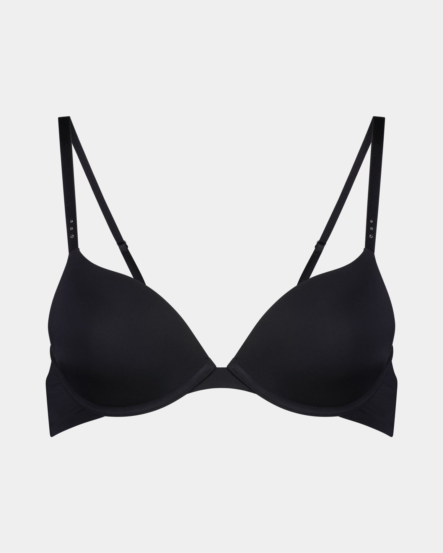 My Fit Smooth Push Up Bra in BLACK. Flat lay front view