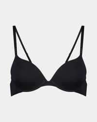 My Fit Smooth Push Up Bra in BLACK. Flat lay front view