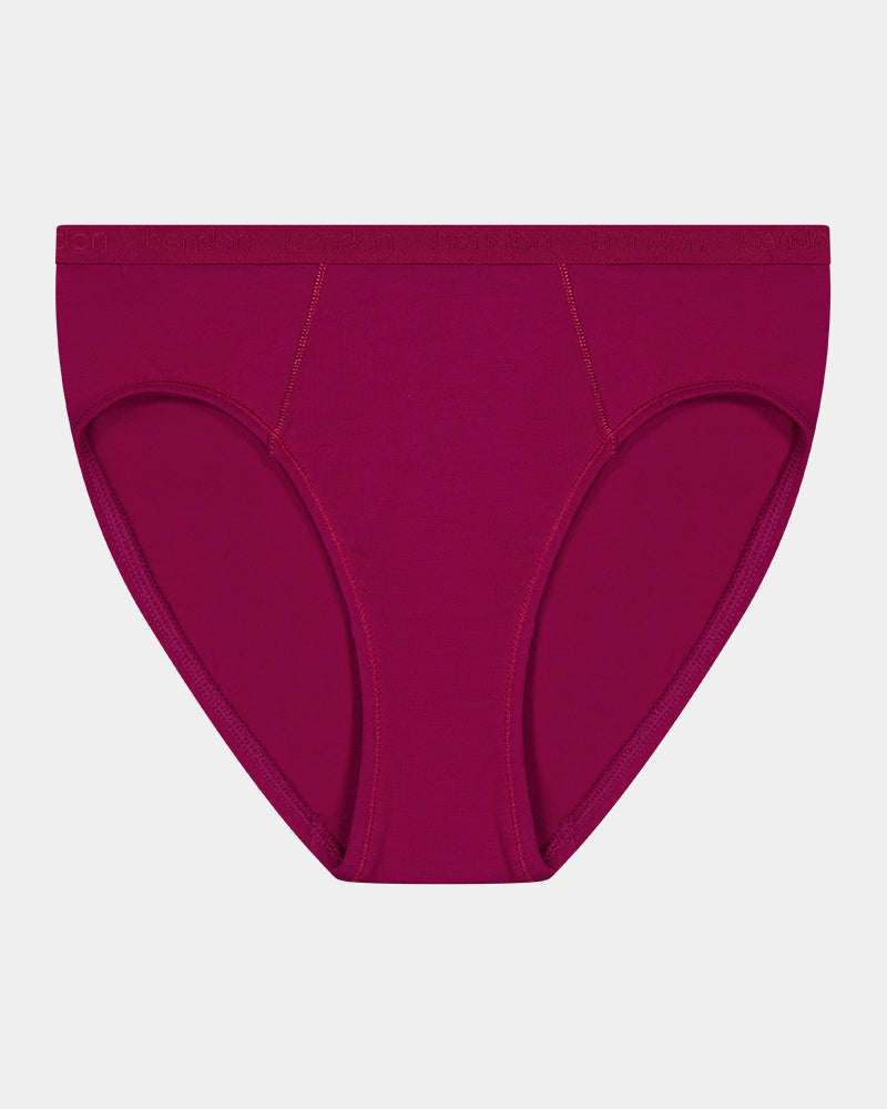 Body Cotton Bikini in BEAUJOLAIS. Flat lay front view