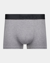 Everyday Essential Mens Trunk in GREY MARL. Flat lay front view