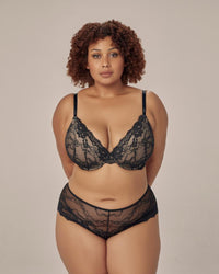 My Fit Lace Contour Bra in BLACK. Feature shot