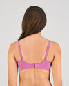 Model wears Bendon Body Contour Bra in RADIANT ORCHID. On body back view
