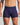 Model wears Bamboo Mens Trunk in PEACOAT. On body front view