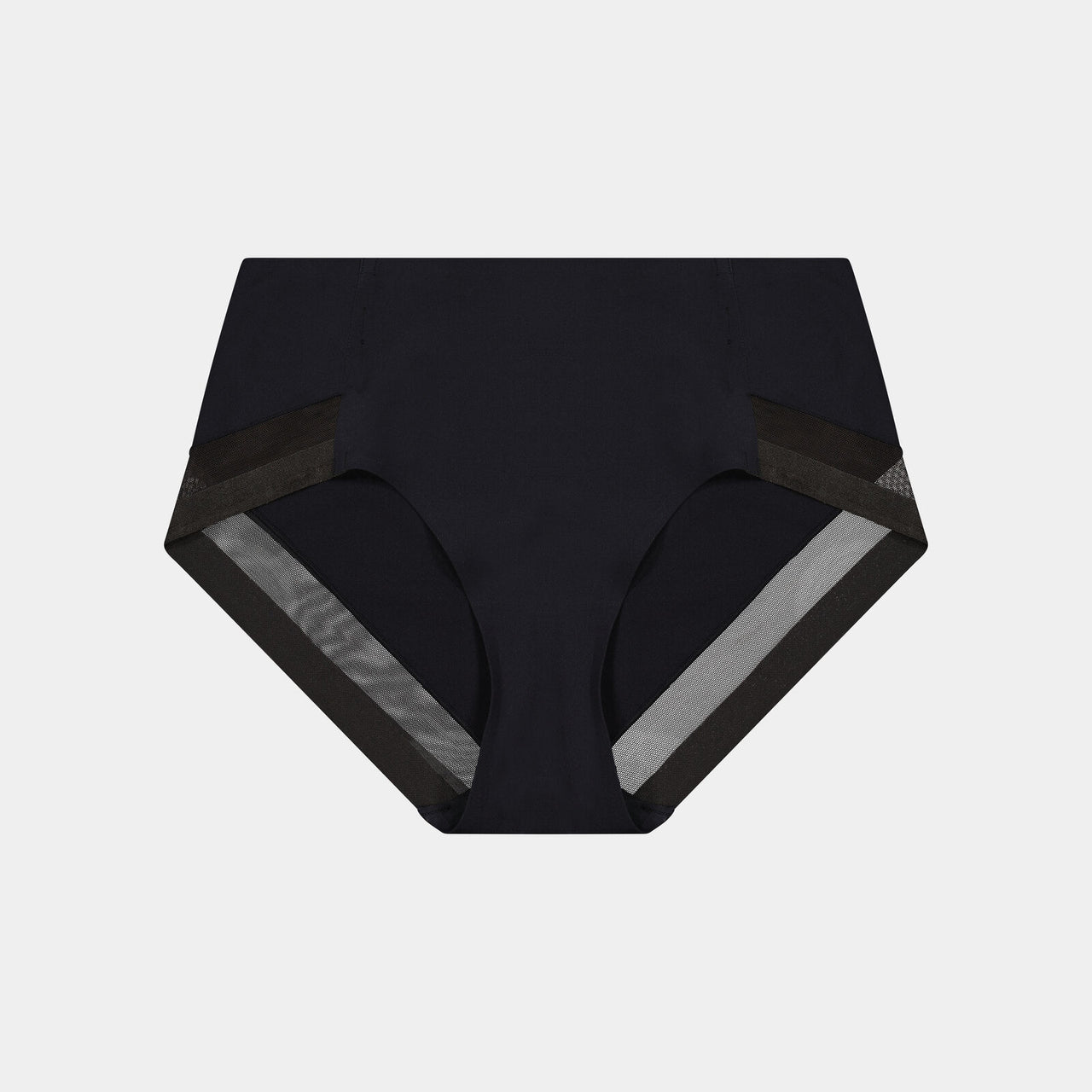 Comfit Collection Midi in BLACK. Flat lay front view