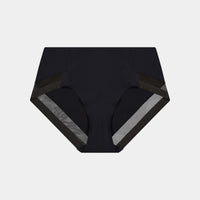 Comfit Collection Midi in BLACK. Flat lay front view