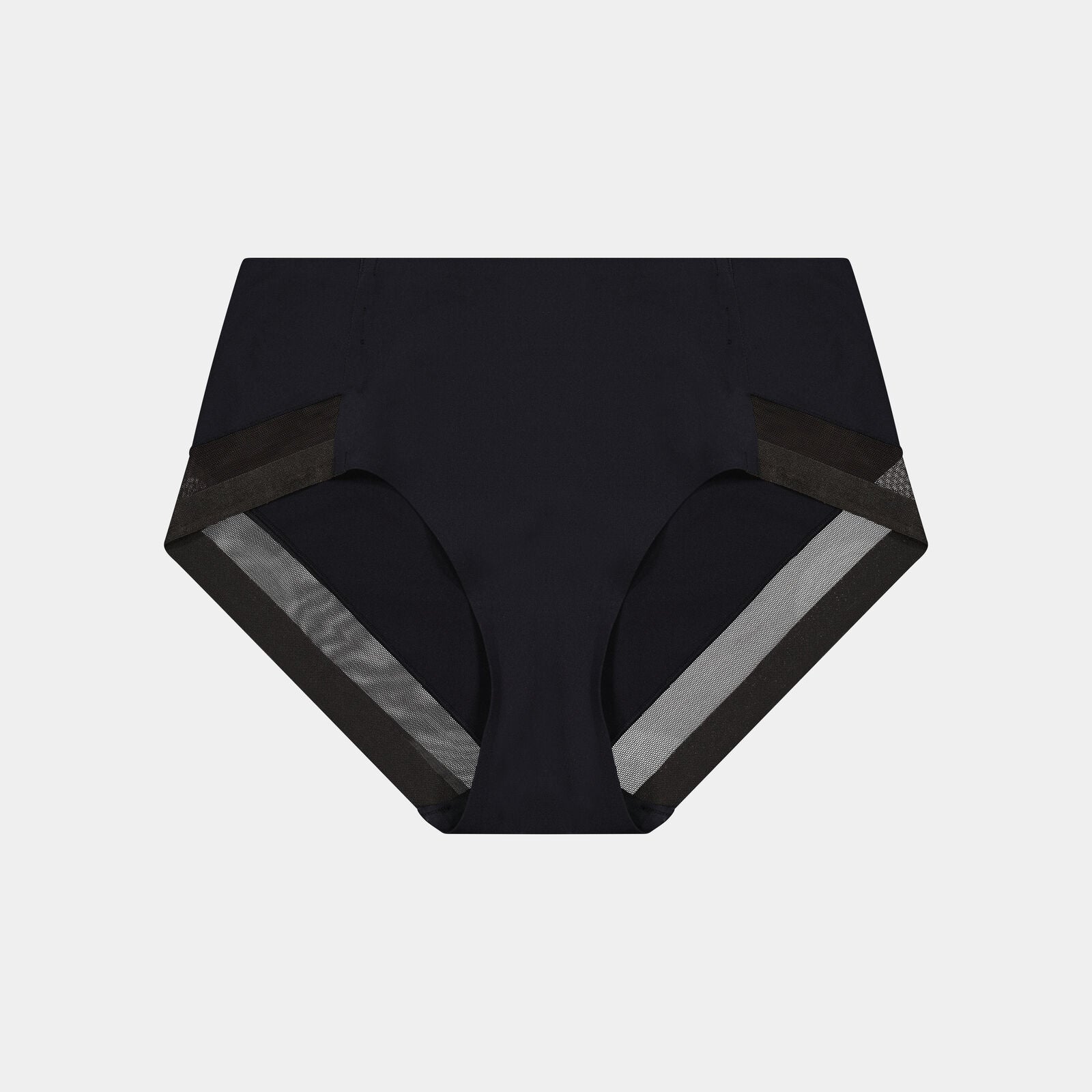 Comfit Collection Midi in BLACK. Flat lay front view