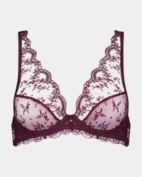 Etienne Underwire Bra in FIG. Flat lay front view