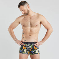 Retros Print Mens Trunk in SUMMER FOLIAGE PRINT. Feature shot