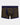 Bold Stripe Mens Trunk in BLACK/OAK BUFF STRIPE. Flat lay front view