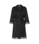 Noele Robe in BLACK. Flat lay front view