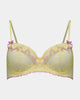 Sundae Underwire Bra in LEMON MERINGUE. Flat lay front view