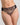 Model wears Violet Floral High Cut Brief in MYTHOS ANIMAL PRINT. On body front view