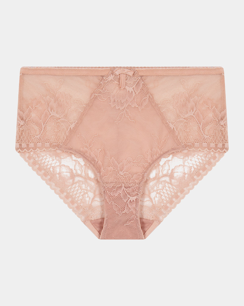 Golden Hour Full Brief in EVENING SAND. Flat lay front view