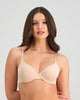 Model wears Comfit Collection Contour Bra in LATTE. On body front view