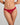 Model wears Morning Lola Thong in JESTER RED. On body front view