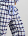 Cosy Flannel Long Pj Pant in NAVY BLAZER. Feature shot