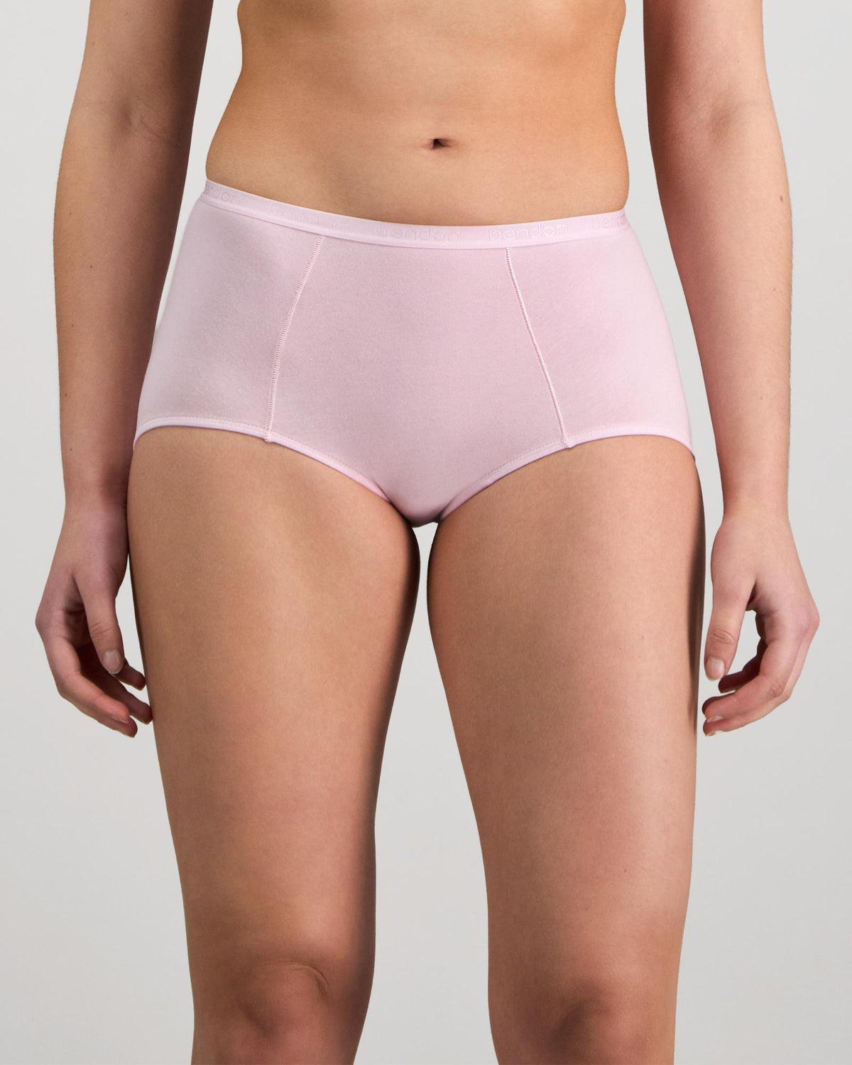 Model wears Body Cotton Full Brief in FESTIVAL BLOOM. On body front view