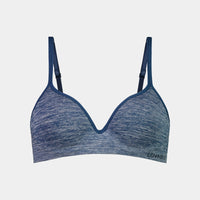 Simply Seamless Contour Bra in POSEIDON MARLE. Flat lay front view