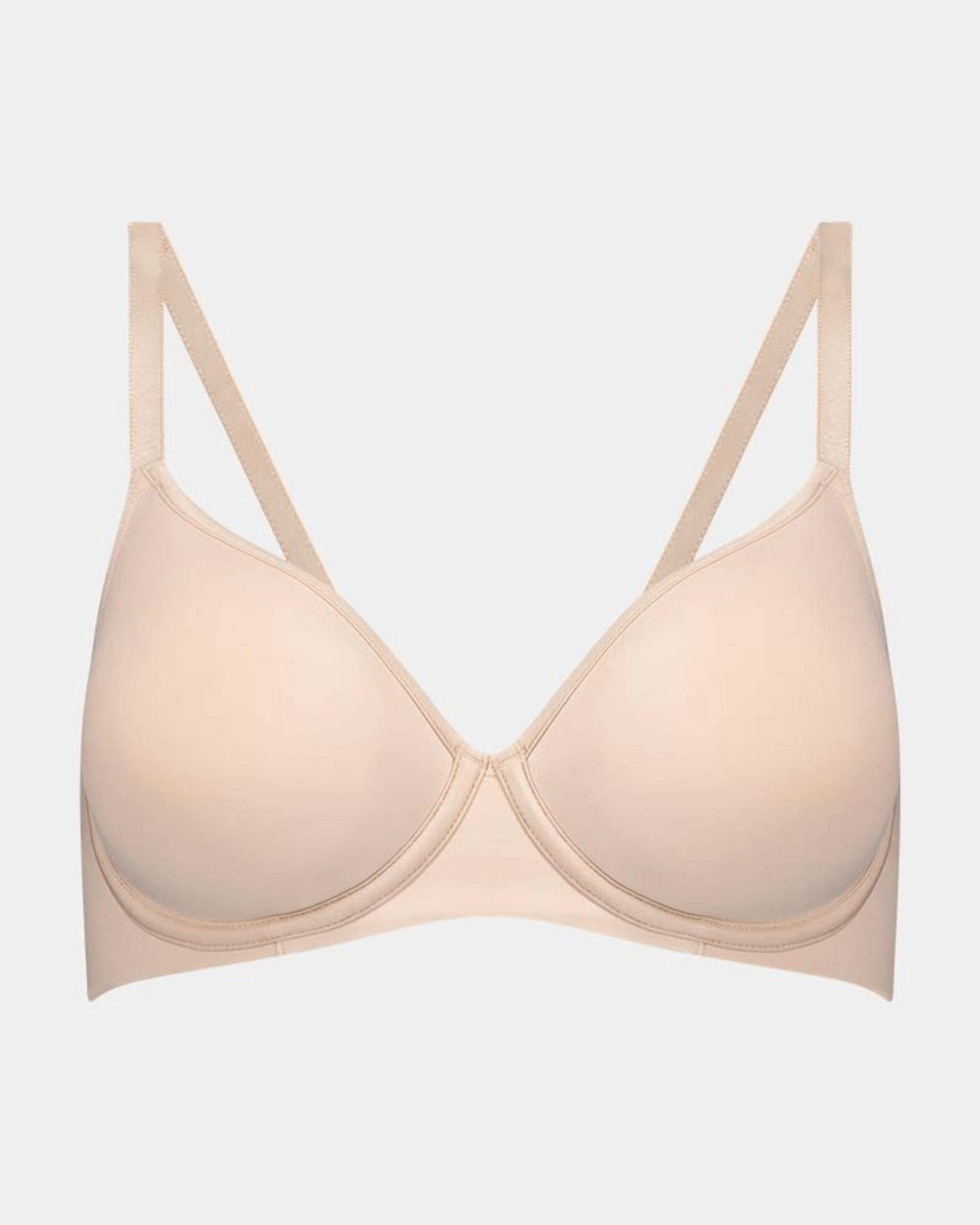 Flawless Form Contour Bra in LATTE. Flat lay front view