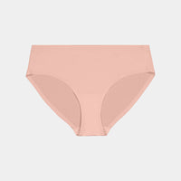 Ultimate Stretch Bikini in IMPATIENS PINK. Flat lay front view