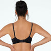 Model wears Bendon Body Wire Free Bra in BLACK. On body back view
