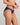Model wears Sofia Bikini in Medieval Blue. On body side view