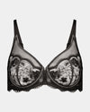 Romilly Underwire Bra in BLACK. Flat lay front view