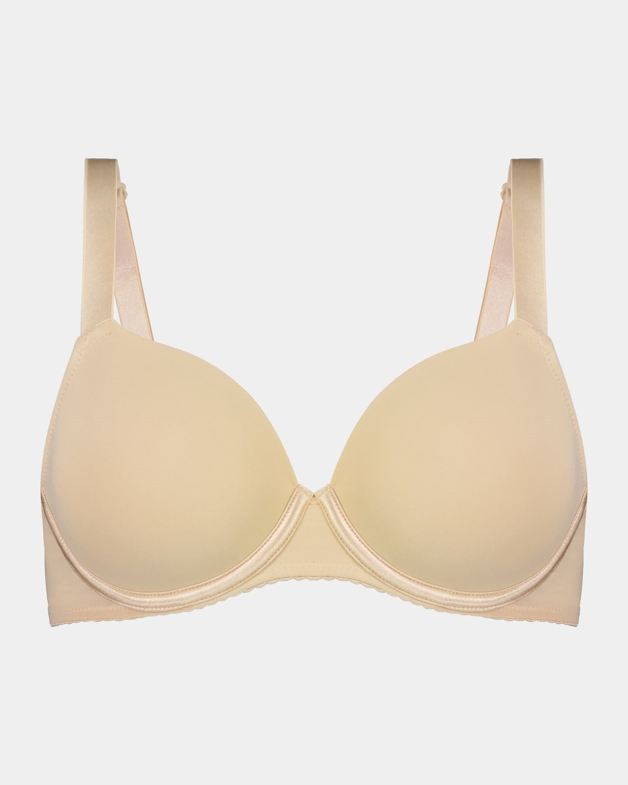 Model wears Body Basics Contour Bra in AMERICAN NUDE. On body front view