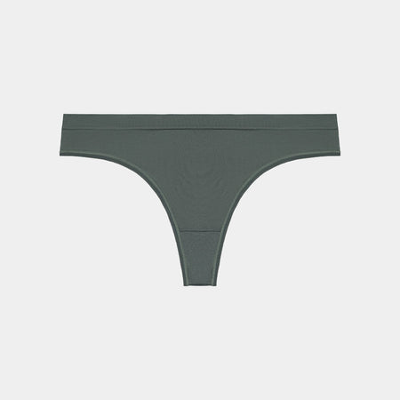 Seamless Thong in URBAN CHIC. Flat lay front view