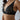 Model wears Morning Lola Underwire Bra in BLACK. On body front view