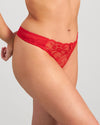 Model wears Giuliana Thong in SALSA. On body side view