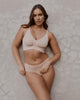 Bendon Restore Wire Free Front Opening Bra in LATTE. Feature shot